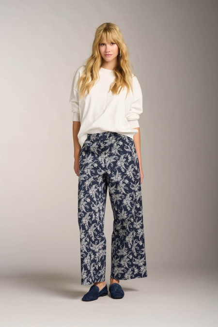 Leggings Wide Cropped Paisley