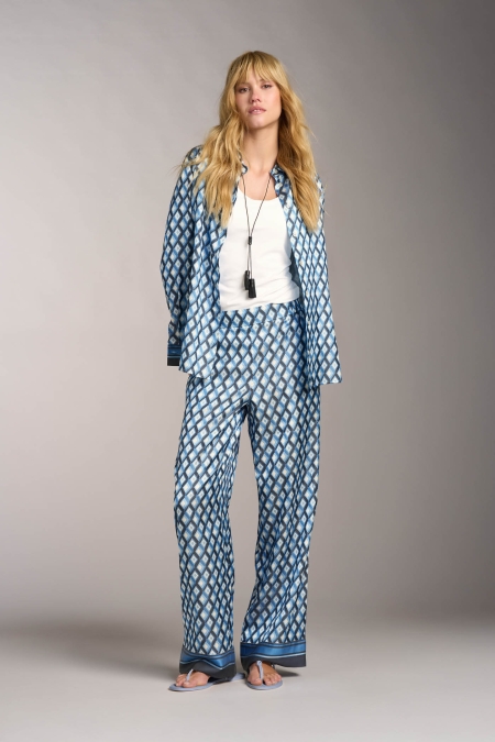 Leggings Wide Leg Satin Rombi