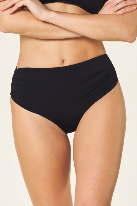 Slip Fianco Alto Costume Tinta Unita