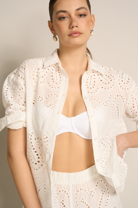 Camicia Manica Lunga Sangallo