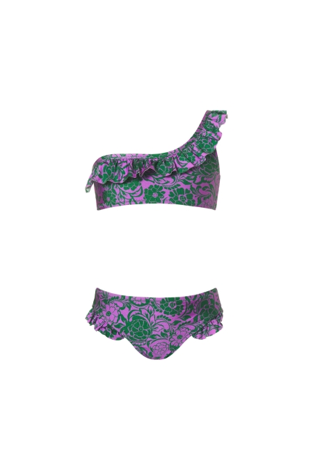 Bikini Bambina Monospalla Costume Peonia Arborea