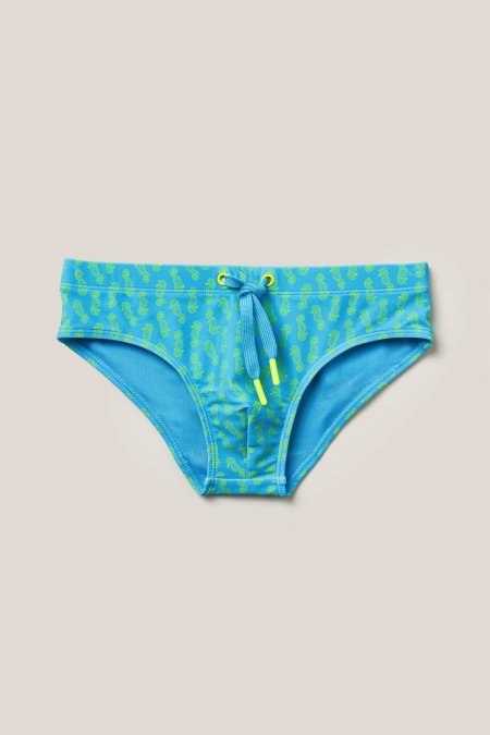 Costume Da Bagno ATHENA A Slip – Uomo, Taglia Bambino, Colore Kaki, Con Tasca Con Zip E Coulisse
