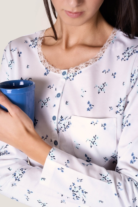 Camicia da Notte Stampa Bluebell