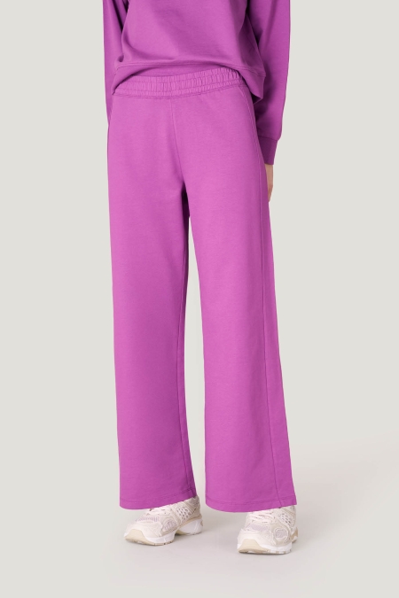 Pantaloni Wide Leg in Felpa