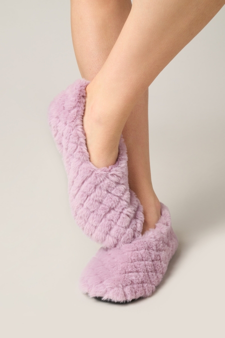 VEGCOO Calzini Slipper Donna - Morbidi E Caldi Con Puntini Antiscivolo In Silicone, Taglia Unica 4-9 UK, Per Casa, Ufficio E Relax - 5