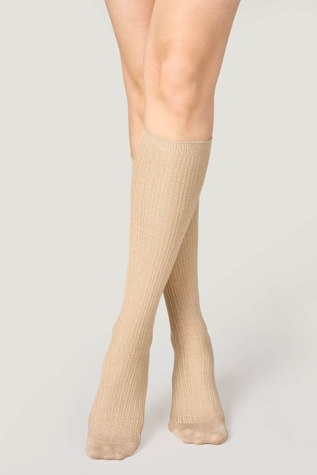 Gambaletto a Costina Tinta Unita con Cashmere