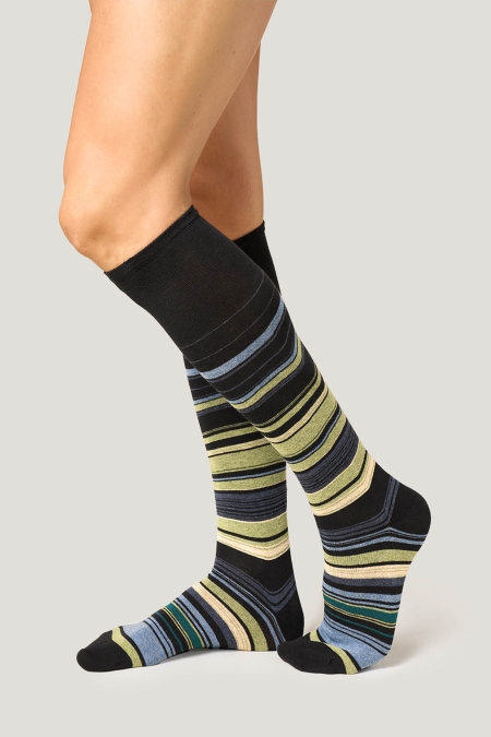Calza Lunga con Cotone Righe
