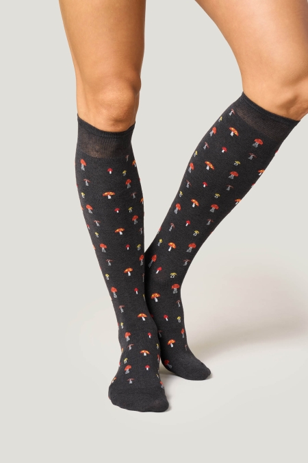 Calza Lunga con Cashmere Mushroom