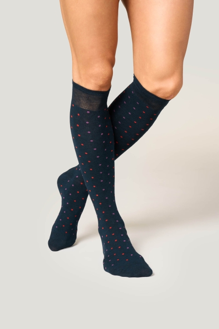 Calza Lunga con Cashmere Dots