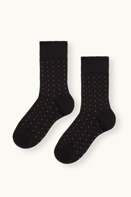 Calzino 3/4 in filo di Scozia con Dots