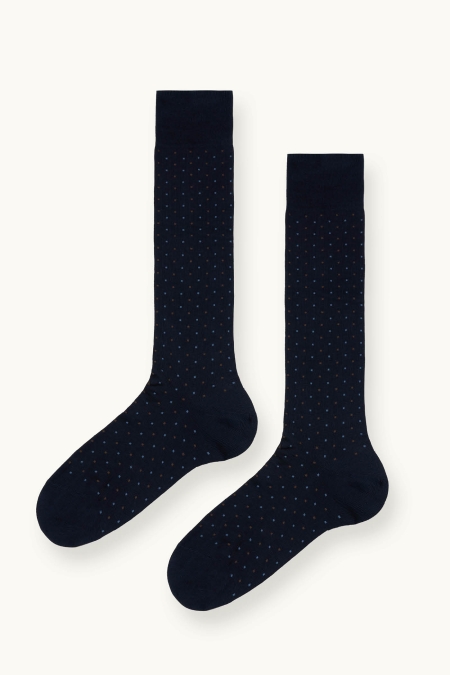 Calza Lunga in filo di Scozia con Dots