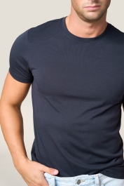 T-Shirt Uomo LVB In Cotone Supima Elasticizzato - Girocollo, Morbida E Traspirante, 95% Cotone 5% Elastan - Foto 4