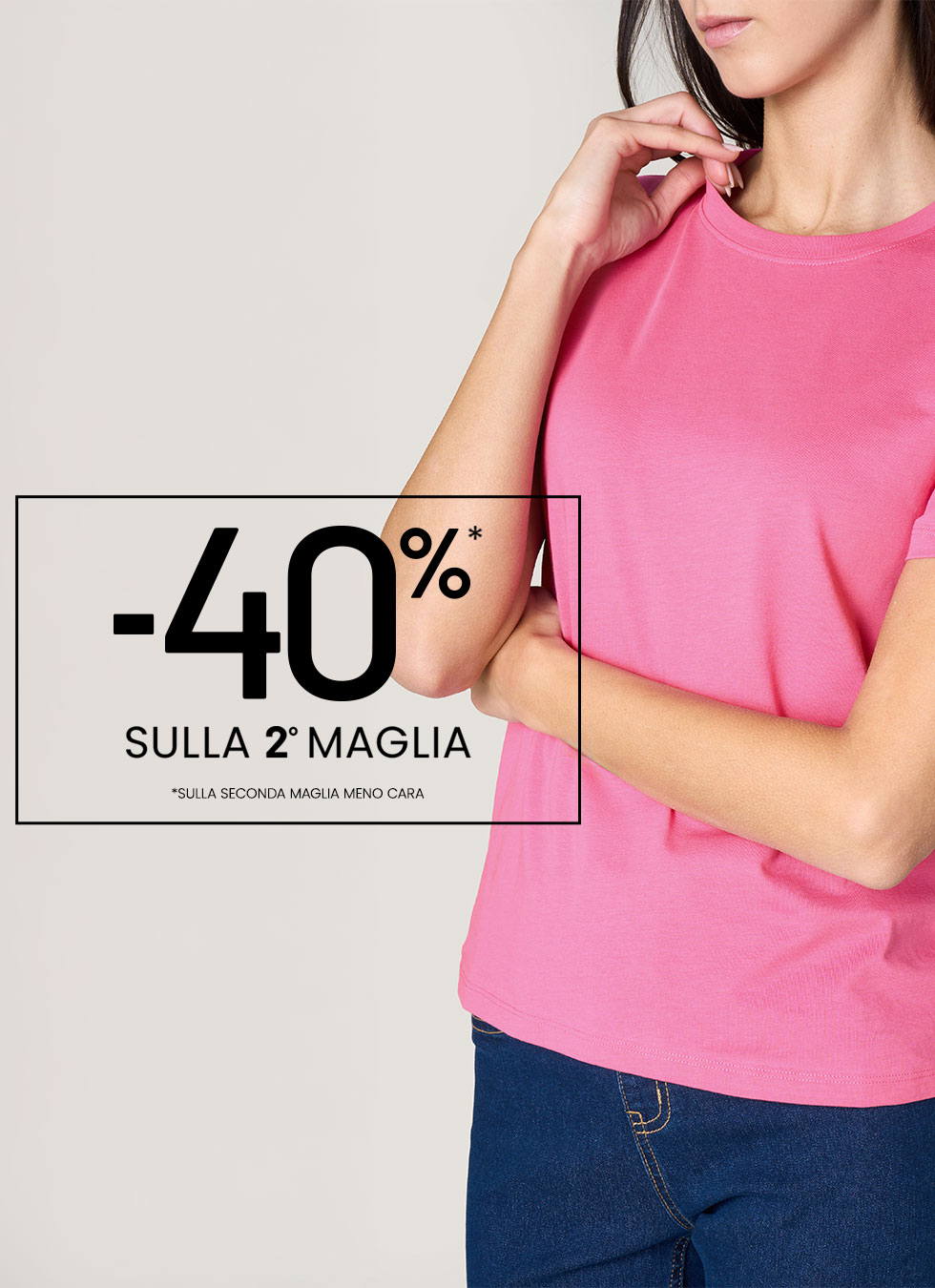 Promozione maglie Goldenpoint: acquistando 2 maglie, ottieni il 40% di sconto sulla seconda meno cara. Offerta valida su articoli a prezzo pieno, esclusi i prodotti in saldo