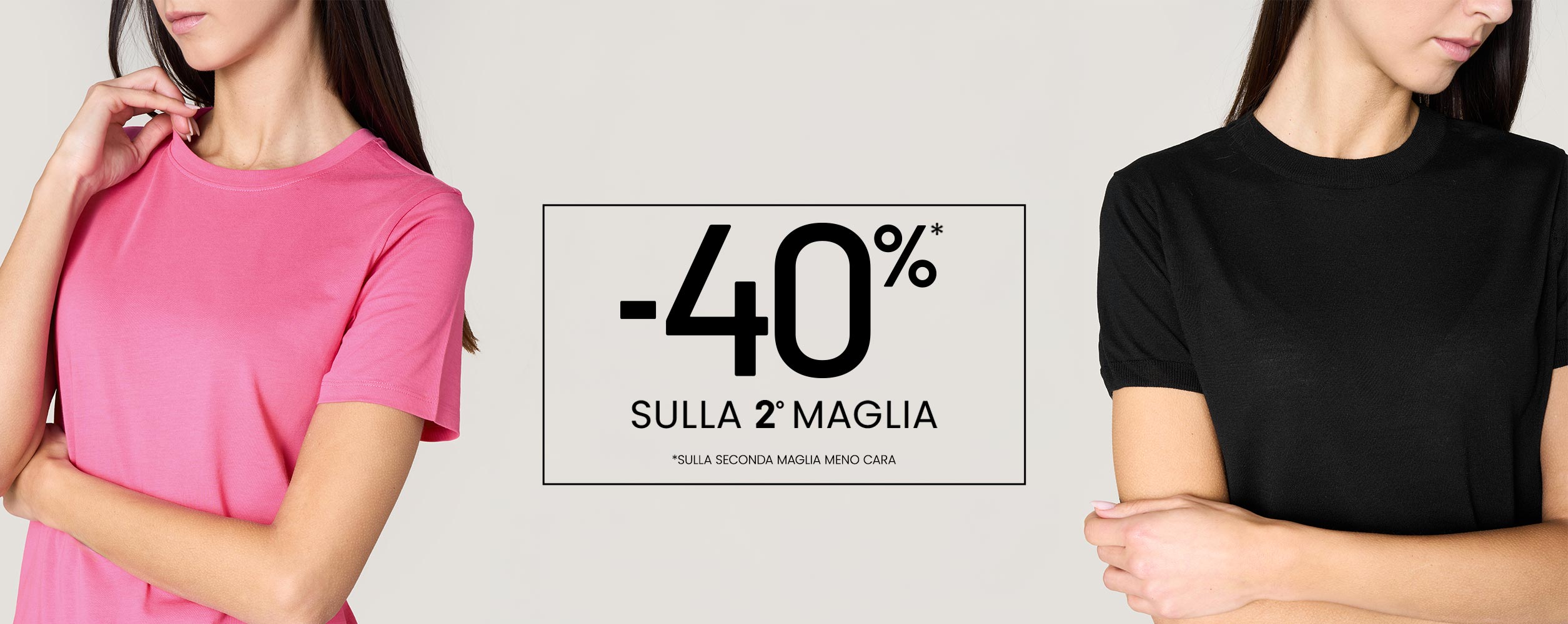Promozione maglie Goldenpoint: acquistando 2 maglie, ottieni il 40% di sconto sulla seconda meno cara. Offerta valida su articoli a prezzo pieno, esclusi i prodotti in saldo