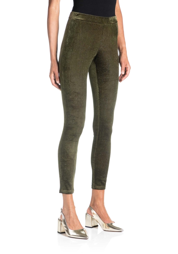 Treggings Skinny Velluto Lamé