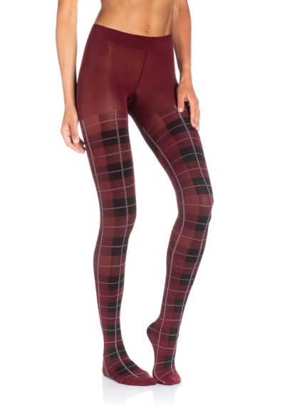 Collant Motivo Tartan