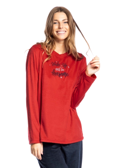 Pigiama Set Micropile Ricamo Wake Up