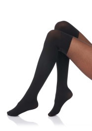 Goldenpoint Collant Donna effetto parigina con floccatura
